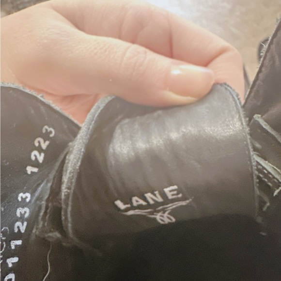 Lane Black Leather Showdown Studded Boots Size 8 - Picture 8 of 10